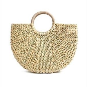 Forever 21 straw tote bag